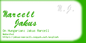 marcell jakus business card